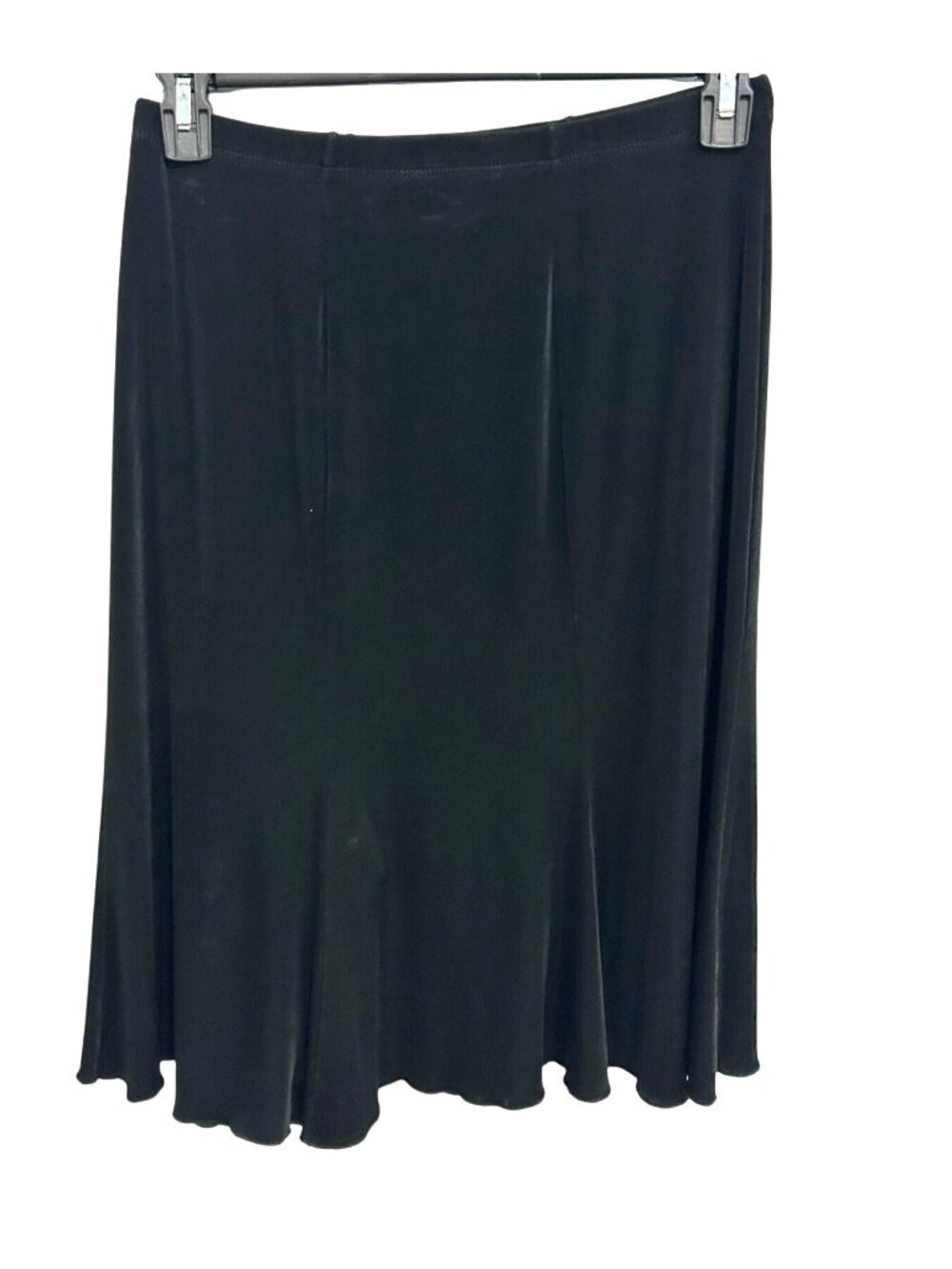 West End Medium Black Velvet Midi Skirt Dark Academia Romantic Goth